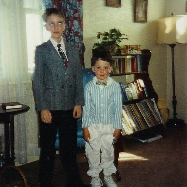Caleb Zahnd and his brother Aaron photographed together in 1988
