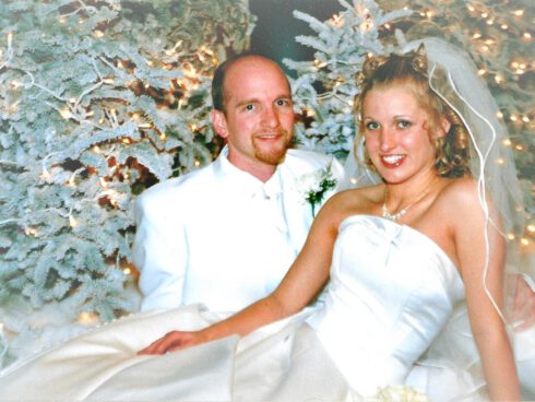 Caleb and Ashlie Zahnd on their wedding day