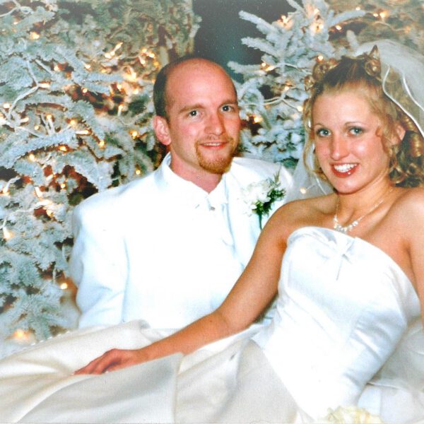 Caleb and Ashlie Zahnd on their wedding day