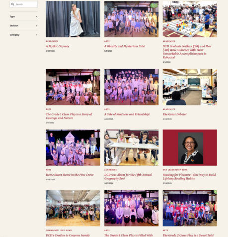 Dedham Country Day School website – blog archive