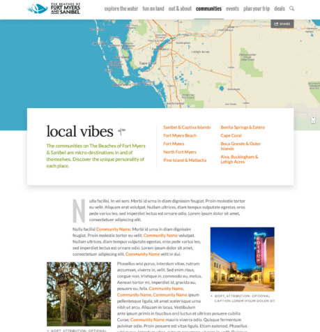 The Beaches of Fort Myers & Sanibel Island website – community overview