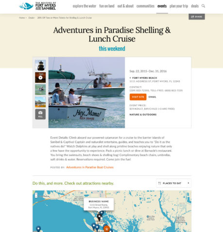 The Beaches of Fort Myers & Sanibel Island website – event details