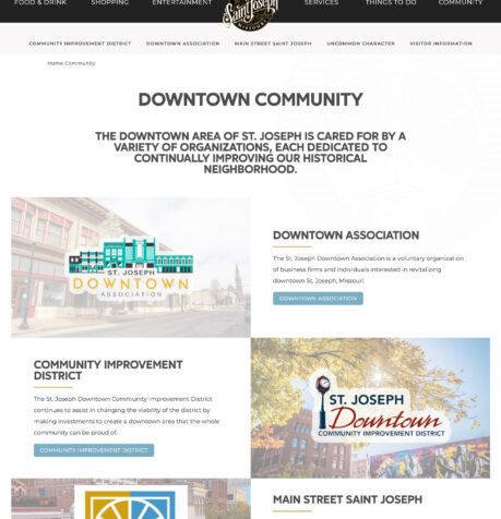Downtown St. Joseph, Missouri website – community section