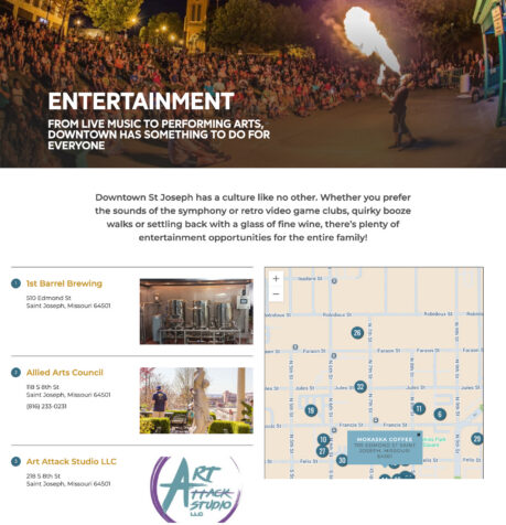 Downtown St. Joseph, Missouri website – entertainment archive