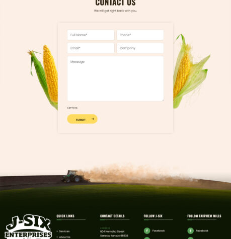J-Six Enterprises website design preview